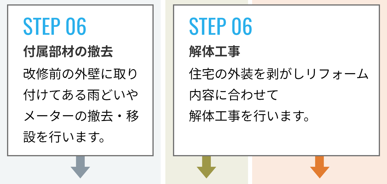 STEP 06 付属部材の撤去 解体工事